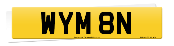 Registration number WYM 8N